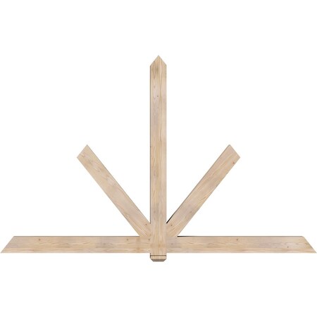 Ekena Millwork Kennewick Smooth Timber Gable Bracket, Douglas Fir, 108"W x 68"H x 5 1/2"D x 5 1/2"F, 15/12 Pitch GBW108X68X0606KEN00SDF